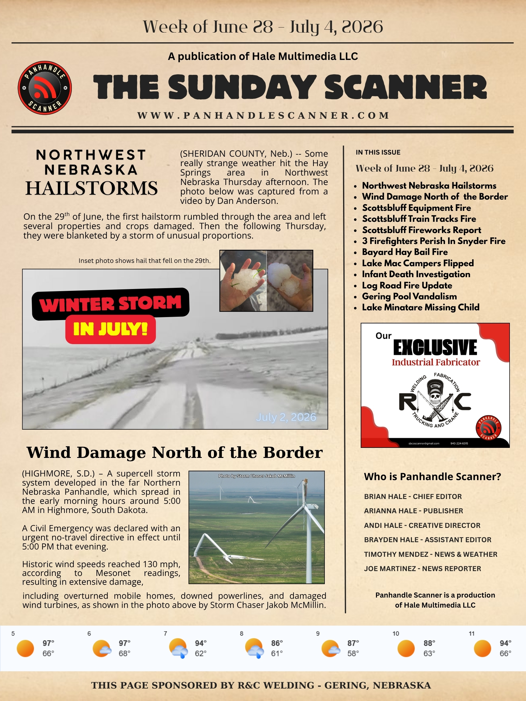 THE SUNDAY SCANNER